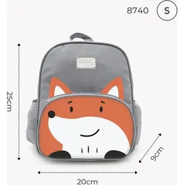 Nuvita 8740 | Kinderrucksack | Aufbewahrungstasche | Tasche mit Fächern | Ergonomischer Kinder-Rucksack | Rucksack mit verstellbaren Gurten für Vorschulkinder | (1-3 Jahre) |Ocker/Katze