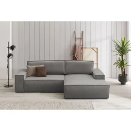 OTTO home Eckcouch Cord 2-Sitzer Grau