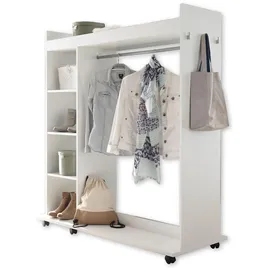 Stella Trading MOVA Kleiderständer 140 x 150 x 56 cm Weiß