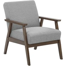 Beliani Sessel Retro-Design Polyester 70 x 70 x 70 cm Grau