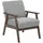 Beliani Sessel Retro-Design Polyester 70 x 70 x 70 cm Grau