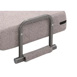 Mendler Schlafsessel HWC-K29, Klappsessel Schlafsofa Gästebett, Liegefläche 190x100cm, Stoff Bouclé (500g/m2) ~ grau