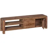 KADIMA DESIGN Lowboard BOHA Massivholz Kommode 140 cm TV-Board Ablage-Fächer Landhaus-Stil Unterschrank 40 cm