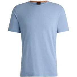 Boss T-Shirt "Tegood", Jungen, Gr. S, blau (open blau470), Single Jersey, Obermaterial: 100% Baumwolle, regular fit normal, Rundhals, eingesetzt eingefasste Kante, Shirts T-Shirt, Rundhalsausschnitt, Regular Fit, Logoschriftzug
