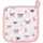 Clayre & Eef Topflappen 20x20 cm Beige Rosa Baumwolle Schmetterlinge Abguss Topflappen