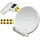 Premium X DELUXE85 Aluminium Hellgrau 85cm Antenne Digital SAT Schüssel Spiegel HDTV HD 3D 4K + PremiumX LNB Quad 0,1dB Weiß Quattro Switch + 8X F-Stecker