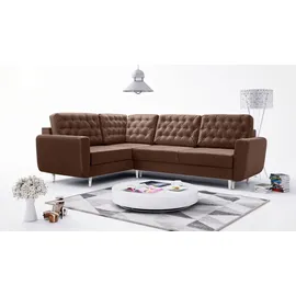 Sonstige Verlage Robin Linda Ecksofa mit Schlaffunktion 2X Bettkasten Kissen Sofa L-Form Schlafsofa Freistehende Eckcouch Schlafcouch Wohnzimmermöbel Wohnlandschaf...