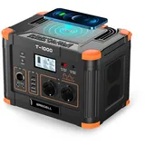 GRECELL Powerstation 1000W, 999Wh Solargenerator, Mobiler Stromspeicher mit AC/DC/USB, Power Station Solar für Camping, Outdoor, Notstrom Notfälle, (T-1000)