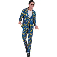 W WIDMANN MILANO Party Fashion - Party Anzug Herren, Set mit Jackett und Hose, 80er Jahre Kostüm für Karneval und Festival