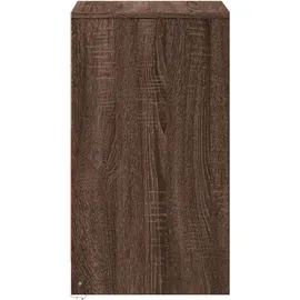 vidaXL Nachttisch mit LED-Leuchten Braun Eichen-Optik Holzwerkstoff