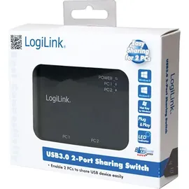 Logilink UA0216 2 Port USB 3.0 Schwarz