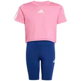 adidas Mädchen Set JG TR-ES 3S SET JJ5043 164 - Pink Fusion/White - 164