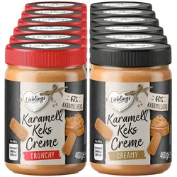 Lieblings Karamellkeks-Creme 400 g, verschiedene Sorten, 12er Pack