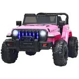 Costway 12V Kinder Elektroauto mit 2,4G-Fernbedienung rosa
