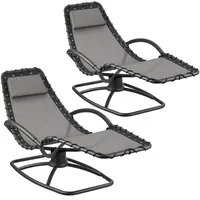 Tectake Sonnenliege 170 x 77 x 83 cm Grau