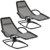 Tectake Sonnenliege 170 x 77 x 83 cm Grau