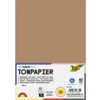 Folia Tonpapier rehbraun DIN A3 130 g/qm 50 Blatt