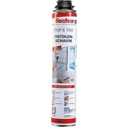 PU-Schaum Pistolenschaum, fischer, 1K Pistolenschaum PUP S 750 Standard, Baustoffklasse B2, 750ml