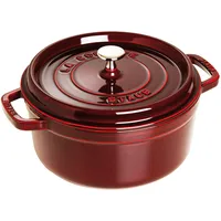 Staub 1101887 Cocotte, 18 cm rund, Bräter aus Gusseisen, grenadine