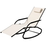 Svita Fjon Schaukelliege Gartenliege Liegestuhl Sonnenliege Kissen Aluminium Beige