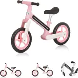 Chipolino Laufrad Spark 12 Zoll Lichteffekte höhenverstellbar rutschfeste Griffe rosa