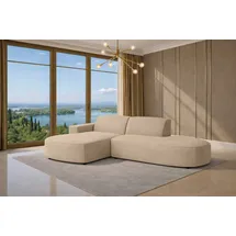kaiser möbel Ecksofa Ecksofa Cursal Atelier – modern, rund und unverwechselbar elegant, Einzelsofa, L-Form, sanfte Rundungen, modernes Design, haustierfreundliche Stoffe beige