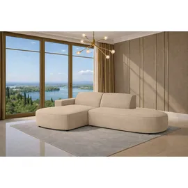 kaiser möbel Ecksofa Ecksofa Cursal Atelier – modern, rund und unverwechselbar elegant, Einzelsofa, L-Form, sanfte Rundungen, modernes Design, haustierfreundliche Stoffe beige