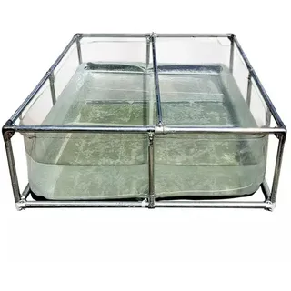 Transparenter Aquarium Pool Teich mit Ablassventil - Große Kapazität Wasserspeicher Tank für Teiche, Fische, Koi Goldfisch - Pool über Boden