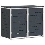 vidaXL Mülltonnenbox 138 x 77,5 x 112,5 cm anthrazit