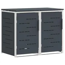 vidaXL Mülltonnenbox 138 x 77,5 x 112,5 cm anthrazit