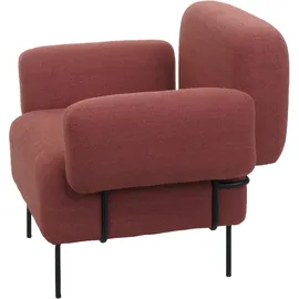 Mendler Lounge-Sessel HWC-L83 Bouclé 0 x 0 x 0 cm Altrosa höhenverstellbar