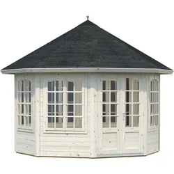 Gartenhaus PALMAKO "Pavillon Veronica", beige (naturbelassen), Fußboden im Gartenhaus, ohne Dacheindeckung, Holz, Gartenhäuser, naturbelassen