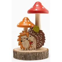 Trendline Dekofigur Pilze Holz 16 x 13 cm braun rot