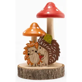 Trendline Dekofigur Pilze Holz 16 x 13 cm braun rot
