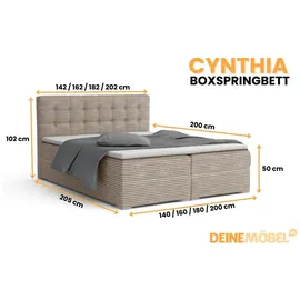 Deine Möbel 24 CYNTHIA 140 x 200 cm H3 Beige