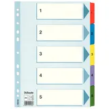 Esselte Ordnerregister Vollformat 1-5 farbig 5-teilig, 1 Satz