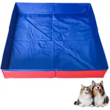 Hundepool Kleine Hunde Katzen Faltbar, Anti-Rutsch Katzenpool Hundebadewanne, Mini Hunde Katzen Pool Planschbecken Ohne Aufblasen, Hundeplanschbecken Hundepools, Pool Hund Hundebecken (E-50 * 10)