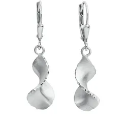 Celesta Silber Ohrhänger 925 Silber mattiert und diamantiert