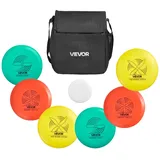 Vevor Disgolf Set Disc Golf Scheiben (6 + 1 Stk.) für Anfänger, Starter-Set mit Putter, Mid-Range, Driver, inklusive Mini-Marker, tragbarer Rucksack,