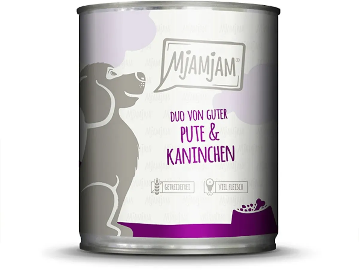 MjAMjAM - DUO für Hund 800g MjAMjAM Hund Sparpaket 12x800g Duo Pute und Kaninchen