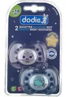 dodie® Sucette +18 Mois 'Chouette et Mouton' Duo Nuit silicone Sucette(S) 2 pc(s)