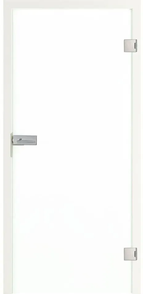 Kilsgaard Ganzglastür Typ 63/00 weiß, DIN Links, 709x2097 mm,Band Studio
