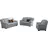 Cotta Couch Polyester 3-2-1 Garnitur Grau