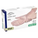 Franz-Mensch Hygonorm® Vinylhandschuhe Classic Light gepudert, transparent, 26909 | 1 Packung = 100 Stück, Größe: XL
