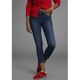 Arizona 7/8-Jeans "Shaping", Damen, Gr. 34, N-Gr, blau (dunkelblau us), Jeans, Obermaterial: 79% Baumwolle, 19% Polyester, 2% Elasthan, Basic, slim fit 7/8-Länge, Jeans, eng anliegend, Röhrenjeans, Used-Waschung, High-Waist, 7/8-Länge