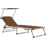 Maison Exclusive - Klappbare Sonnenliegen Mit Dach 2 Stk. Alu Tex