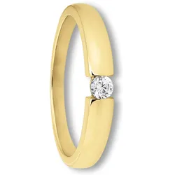 Goldring ONE ELEMENT "Zirkonia Ring aus 333 Gelbgold" Gr. 54, gold, Fingerringe, Damen, 54,mit Zirkonia, Gelbgold 333, Damen Gold Schmuck