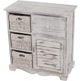 Mendler Kommode Schrank 63 x 60 x 30 cm Weiß