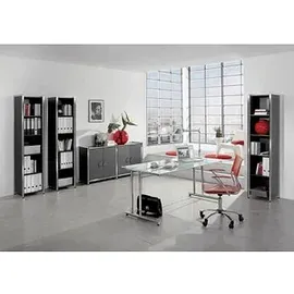 Kerkmann Konferenztisch Lago anthrazit rechteckig, T-Fuß-Gestell chrom, 200,0 x 100,0 x 72,0 cm