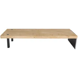 Mendler Lowboard HWC-L75, TV-Rack Fernsehtisch TV-Tisch, Industrial Massiv-Holz MVG-zertifiziert 40x200x60cm, natur